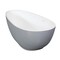 Aqua Eden 67.31 L, 32.31 W, Glossy White/Matte Gray, Solid Surface White Stone VRTOV683321WG - alternate 1